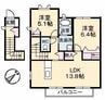 瀬戸大橋線/茶屋町駅 徒歩11分 2階 築17年 2LDKの間取り