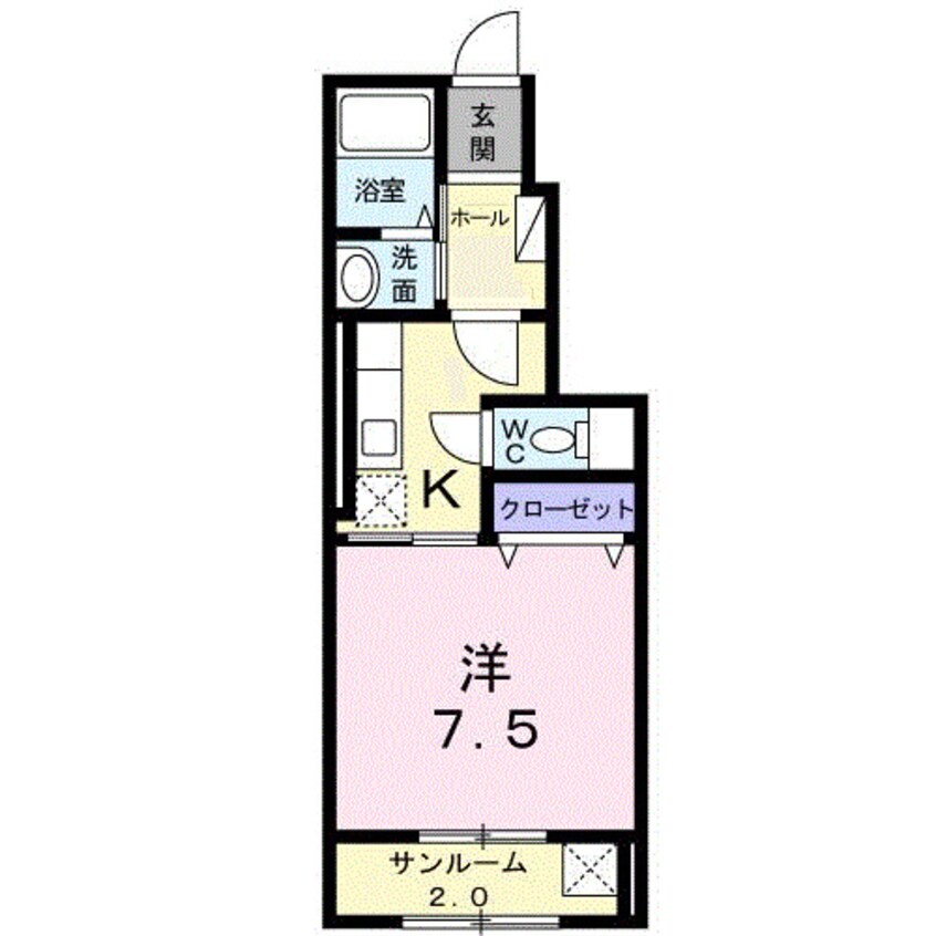 間取図 山陽本線（中国）/倉敷駅 徒歩21分 1階 築13年