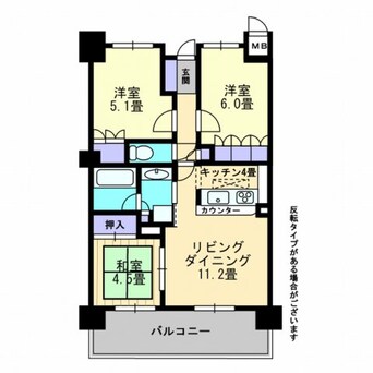 間取図 山陽本線（中国）/中庄駅 徒歩2分 6階 築21年