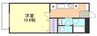 山陽本線（中国）/倉敷駅 徒歩7分 3階 築19年 1Kの間取り