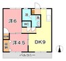 グランアムールもずⅠ 2LDKの間取り