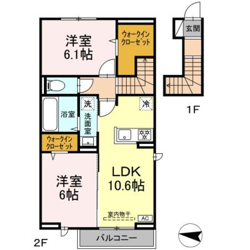 間取図 吉備線<桃太郎線>/総社駅 徒歩13分 2階 1年未満