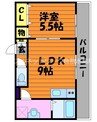 山陽本線（中国）/新倉敷駅 徒歩29分 1階 築7年 1LDKの間取り