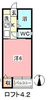 山陽本線（中国）/新倉敷駅 徒歩6分 1階 築18年 1Kの間取り