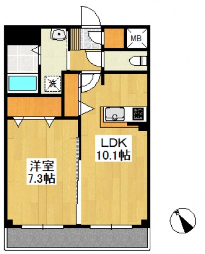 間取図 瀬戸大橋線/上の町駅 徒歩18分 1階 築18年