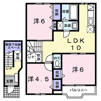 間取図 山陽本線（中国）/西阿知駅 徒歩14分 2階 築27年