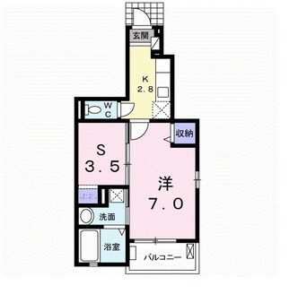 間取図 山陽本線（中国）/倉敷駅 徒歩16分 1階 築15年
