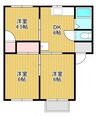 山陽本線（中国）/倉敷駅 徒歩15分 2階 築38年 3DKの間取り