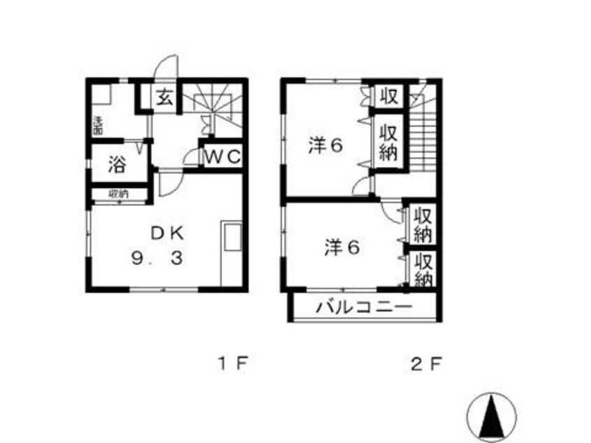 間取図 山陽本線（中国）/倉敷駅 徒歩22分 1-2階 築16年