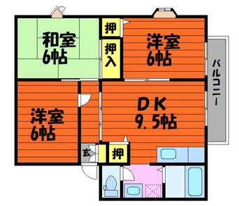 間取図 サンビレッジ安江A棟