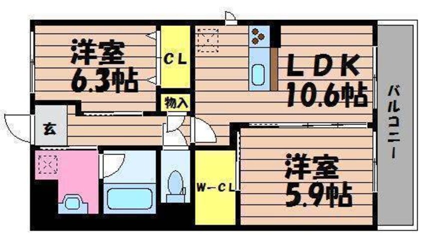 間取図 パインコート倉敷
