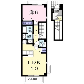 間取図 水島臨海鉄道水島本線/水島駅 徒歩16分 2階 築18年