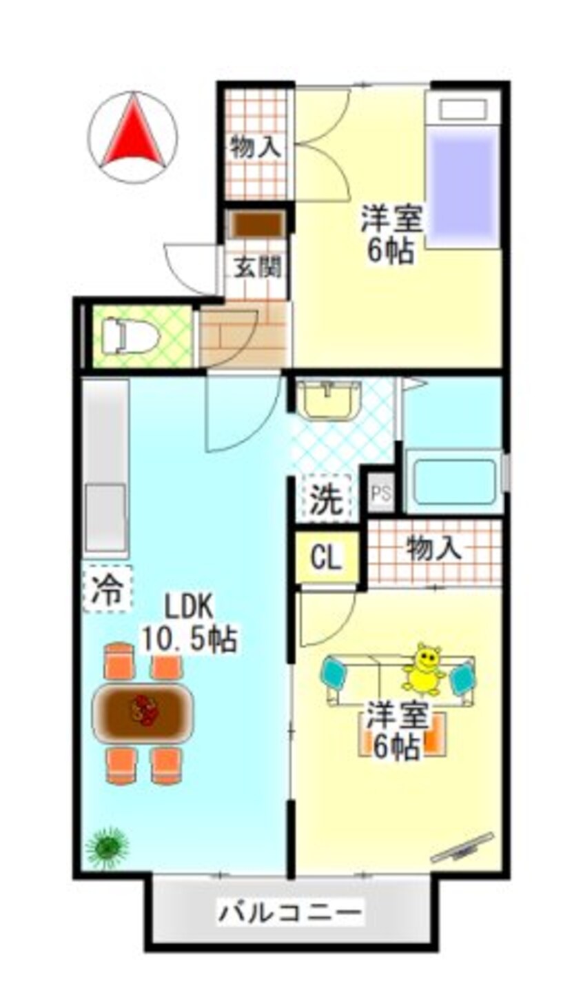 間取図 フォンティーヌＢ