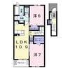 瀬戸大橋線/木見駅 徒歩13分 2階 築5年 2LDKの間取り