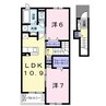 瀬戸大橋線/木見駅 徒歩13分 2階 築5年 2LDKの間取り