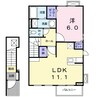 水島臨海鉄道水島本線/栄駅 徒歩8分 2階 築15年 1LDKの間取り