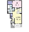 カルム・プロムナードⅤ 1LDKの間取り