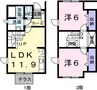 宇野線<宇野みなと線>/早島駅 徒歩27分 1階 築23年 2LDKの間取り