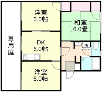 間取図 宇野線<宇野みなと線>/茶屋町駅 徒歩34分 1階 築39年