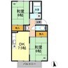 水島臨海鉄道水島本線/福井駅 徒歩4分 2階 築34年 2DKの間取り