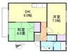 水島臨海鉄道水島本線/球場前駅 徒歩11分 1階 築24年 2DKの間取り