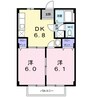 瀬戸大橋線/木見駅 徒歩24分 1階 築28年 2DKの間取り