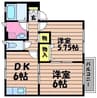 山陽本線（中国）/倉敷駅 徒歩17分 2階 築28年 2DKの間取り