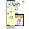 シャローム 1LDKの間取り