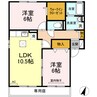 ピュア　Ｄ棟 2LDKの間取り