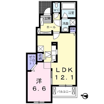 間取図 伯備線/総社駅 徒歩17分 1階 築8年