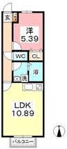 宇野線<宇野みなと線>/茶屋町駅 徒歩7分 2階 築21年 1LDKの間取り