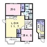宇野線<宇野みなと線>/茶屋町駅 徒歩12分 2階 築28年 2LDKの間取り