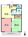水島臨海鉄道水島本線/弥生駅 徒歩23分 2階 築31年 2DKの間取り