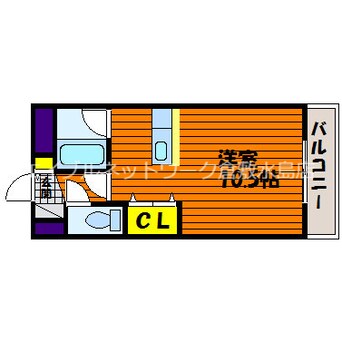 間取図 水島臨海鉄道水島本線/球場前駅 徒歩17分 2階 築33年