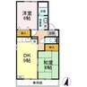 伯備線/総社駅 徒歩12分 1階 築26年 2DKの間取り
