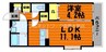 伯備線/総社駅 徒歩7分 3階 築11年 1LDKの間取り