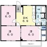 宇野線<宇野みなと線>/彦崎駅 徒歩10分 2階 築32年 3DKの間取り
