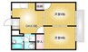 山陽本線（中国）/倉敷駅 徒歩23分 2階 築36年 2DKの間取り