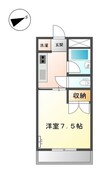 山陽本線（中国）/倉敷駅 徒歩12分 1階 築29年 1Kの間取り