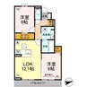 山陽本線（中国）/倉敷駅 徒歩29分 1階 築浅 2LDKの間取り
