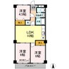 山陽本線（中国）/庭瀬駅 徒歩21分 3階 築36年 3LDKの間取り