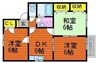 山陽本線（中国）/新倉敷駅 徒歩27分 2階 築27年 3DKの間取り