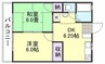 水島臨海鉄道水島本線/西富井駅 徒歩15分 3階 築31年 2DKの間取り