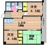 水島臨海鉄道水島本線/栄駅 徒歩2分 4階 築47年 3DKの間取り