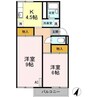 山陽本線（中国）/西阿知駅 徒歩17分 2階 築41年 2Kの間取り