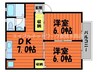 山陽本線（中国）/倉敷駅 徒歩23分 1階 築30年 2DKの間取り