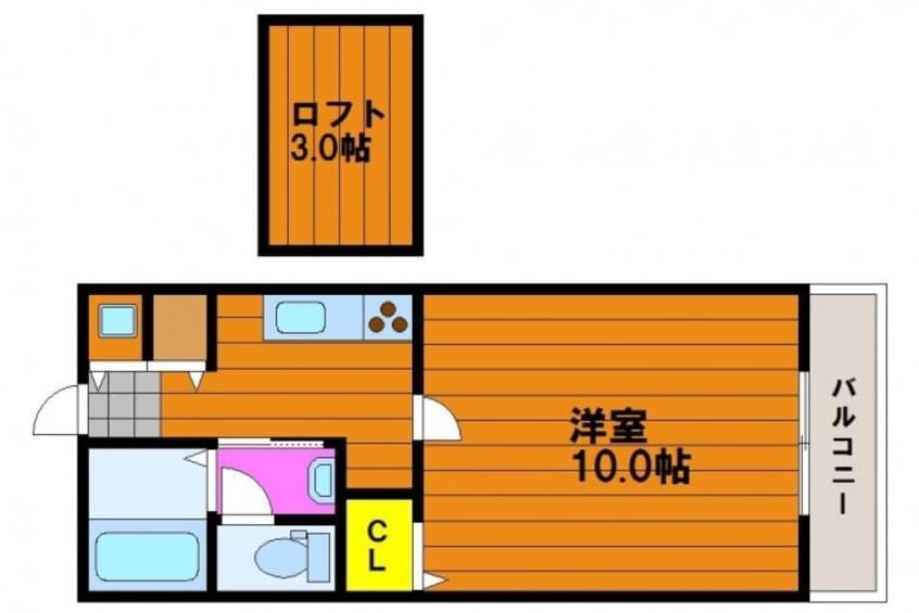 間取図 水島臨海鉄道水島本線/球場前駅 徒歩14分 1階 築19年