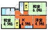 山陽本線（中国）/倉敷駅 徒歩24分 1階 築39年 3Kの間取り