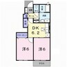 水島臨海鉄道水島本線/栄駅 徒歩39分 1階 築17年 2DKの間取り