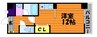 水島臨海鉄道水島本線/常盤駅 徒歩17分 2階 築21年 1Rの間取り